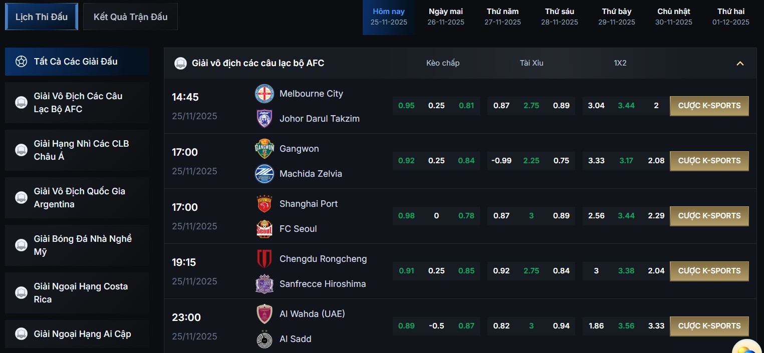 Hướng dẫn cách chơi cá cược bóng đá chi tiết cho người mới 2 Tìm giải đấu và trận đấu bạn yêu thích và chơi ngay