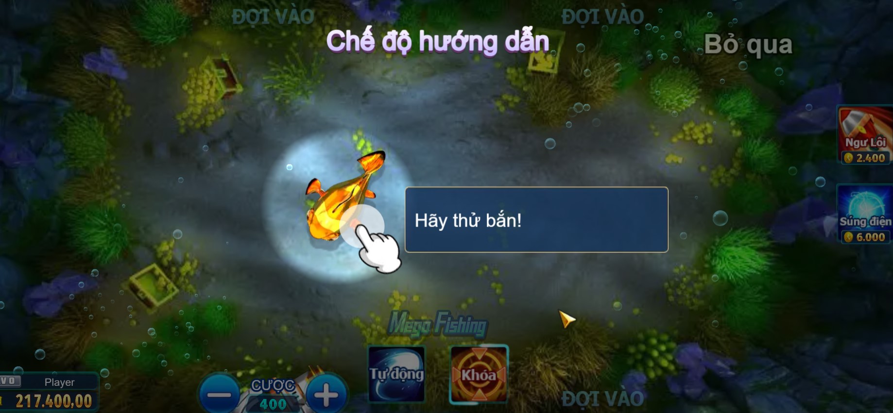 Cách chơi bắn cá Fanvip: Bí kíp săn thưởng từ cao thủ 4 Anh em có thể chọn chế độ chơi thử để làm quen